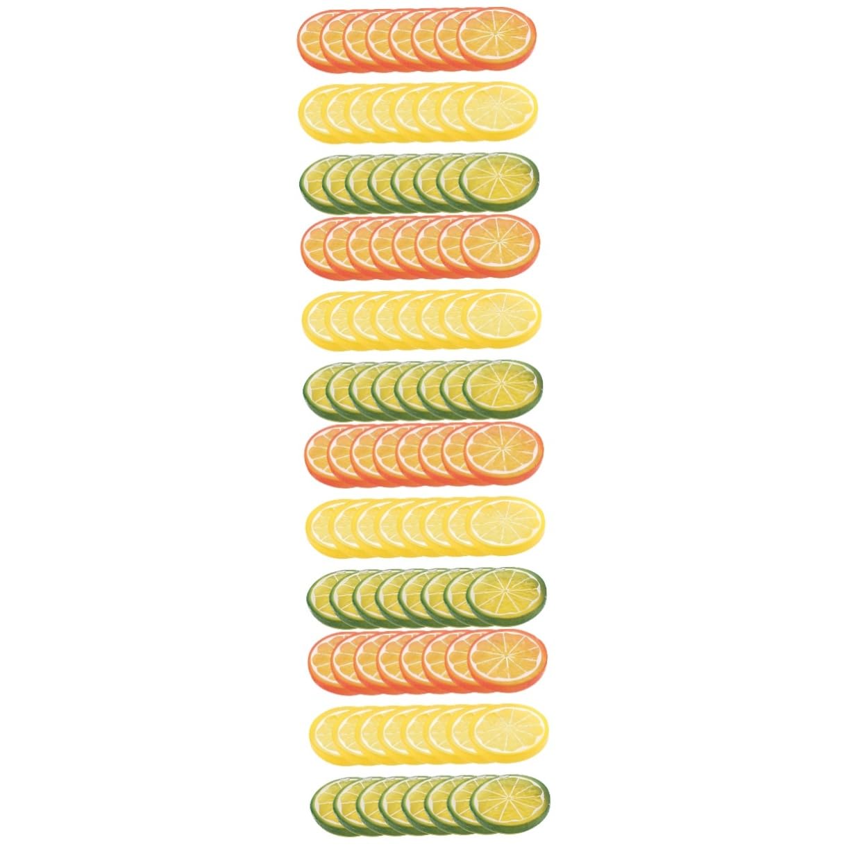 ifundom 96 STK Nachahmung Einer Zitronenscheibe Zitronenscheiben Aus Kunststoff Künstliche Zitronenschnitze Obstmodellarrangements Obstscheiben Aus Kunststoff Obstschale PVC Gemüse