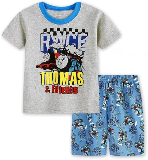 Amazon ディズニー きかんしゃトーマス Tシャツ パジャマ キッズ 子供服 ジュニア 上下セット 半袖 短パン 90 130cm 春夏 薄手綿 プレゼント ギフト パジャマ 通販