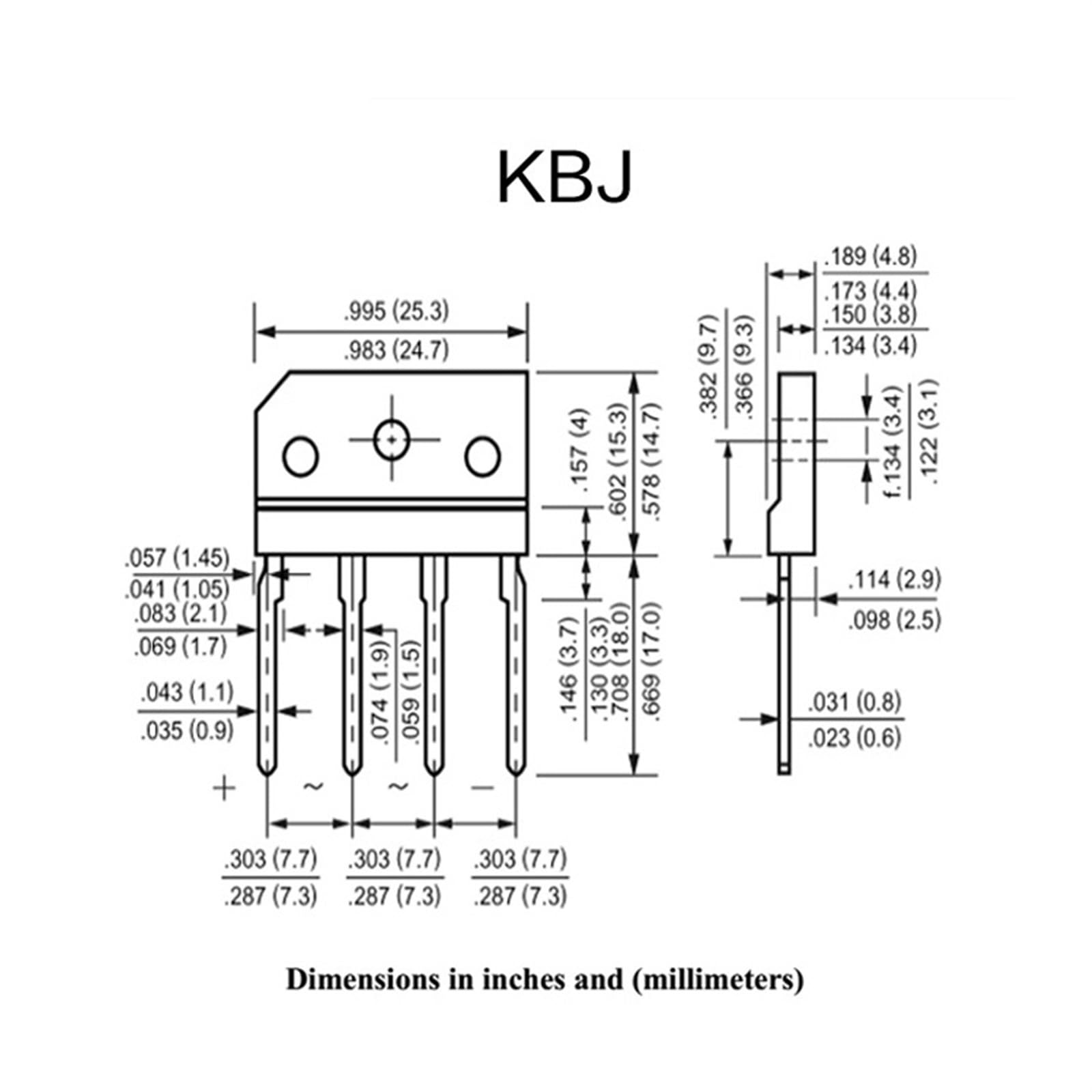 20/50/100/200/500 pezzi KBJ1506 Ponte raddrizzatore KBJ15J a pila 15 A/600 V(20Pcs)