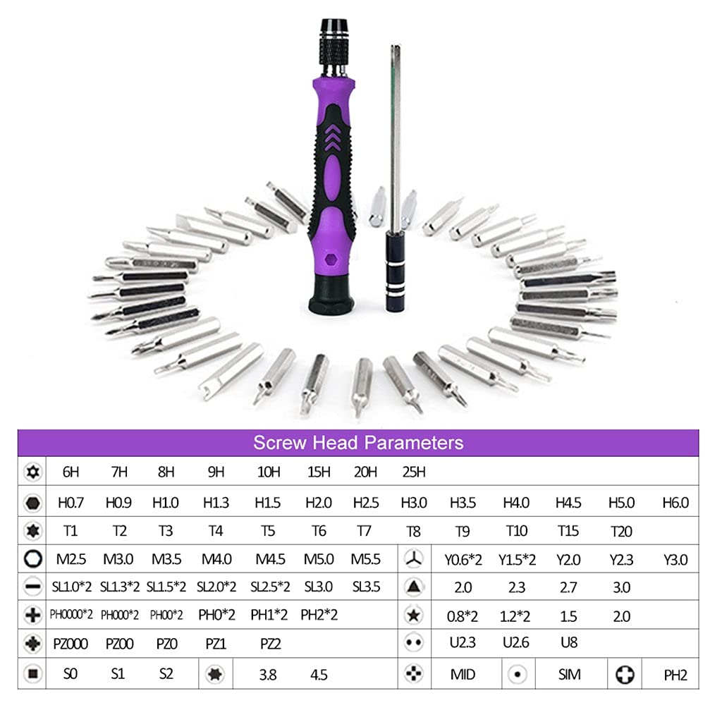Juego de Destornilladores 115 en 1, Juego de Herramientas de reparación de Puntas de Destornillador magnético, Destornillador Hexagonal Torx de precisión, Herramientas manuales
