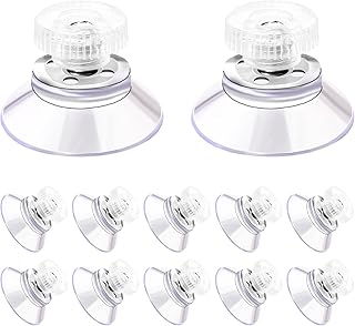 12 Pack Suction Cups with Screw,1 inch / 25mm Glass Sucker Pads Clear PVC Sucker Pads for Window Extra Strong Adhesive Suction Holder Rubber Sucker Pad with Metal Screw