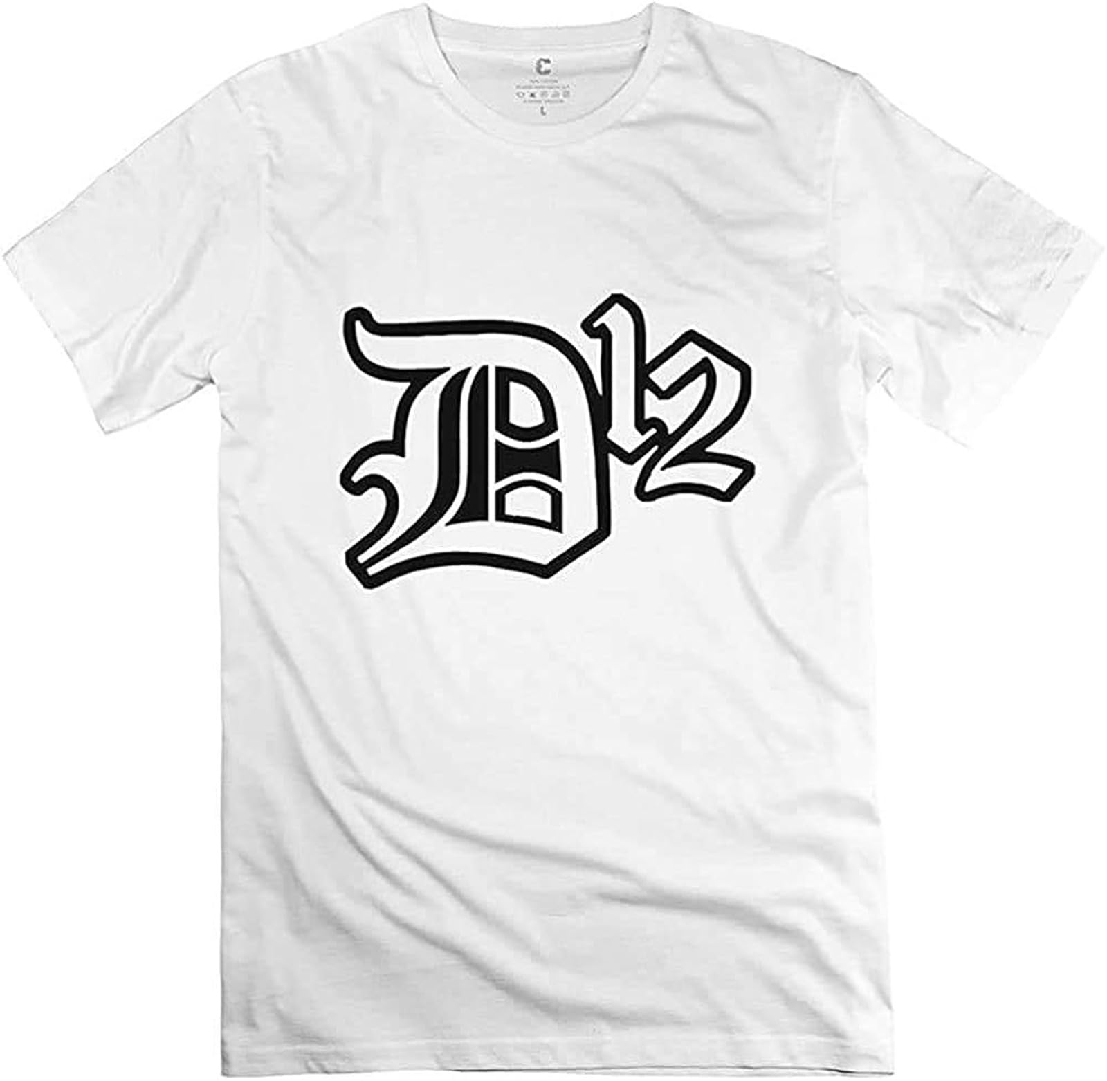 LI YA DENTAL M&O Men's D12 Logo T-ShirtWhite Top Sweatshirt Short Sleeve White XL