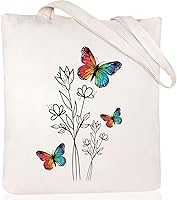 Vista 8 de Andeiltech - Bolsa de lona para mujer, con diseño de gato bonito y estética, bolsas reutilizables para compras y comestibles, con bolsillo