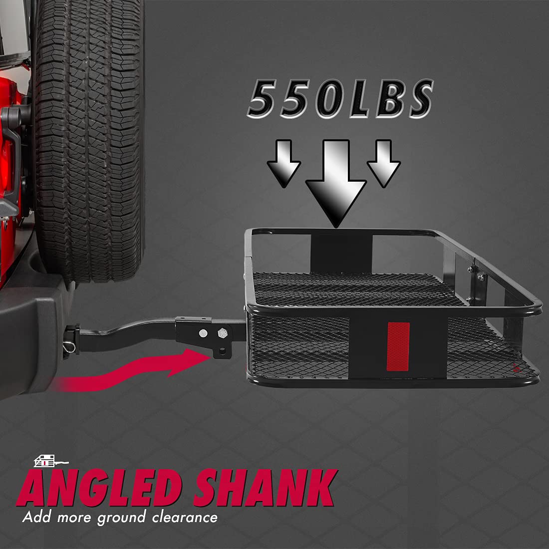 Buy KING BIRD Upgraded 60" x 24" x 6" Hitch Mount Folding Cargo Carrier