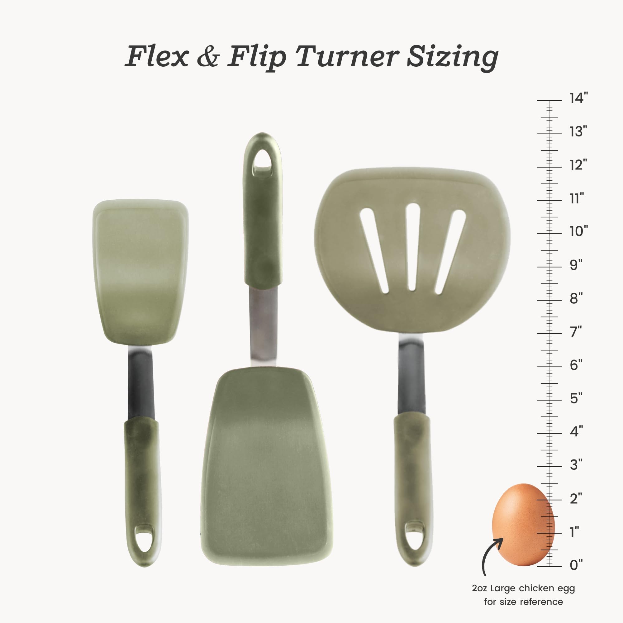 Starpack "Flex & Flip" Flexibles Pfannenwender-Set aus Silikon (3 Stück) – hoch hitzebeständige Spatel zum Kochen von Eiern bei 315 °C – Pfannenwender aus Silikon, LFGB-Qualität, antihaftbeschichtete
