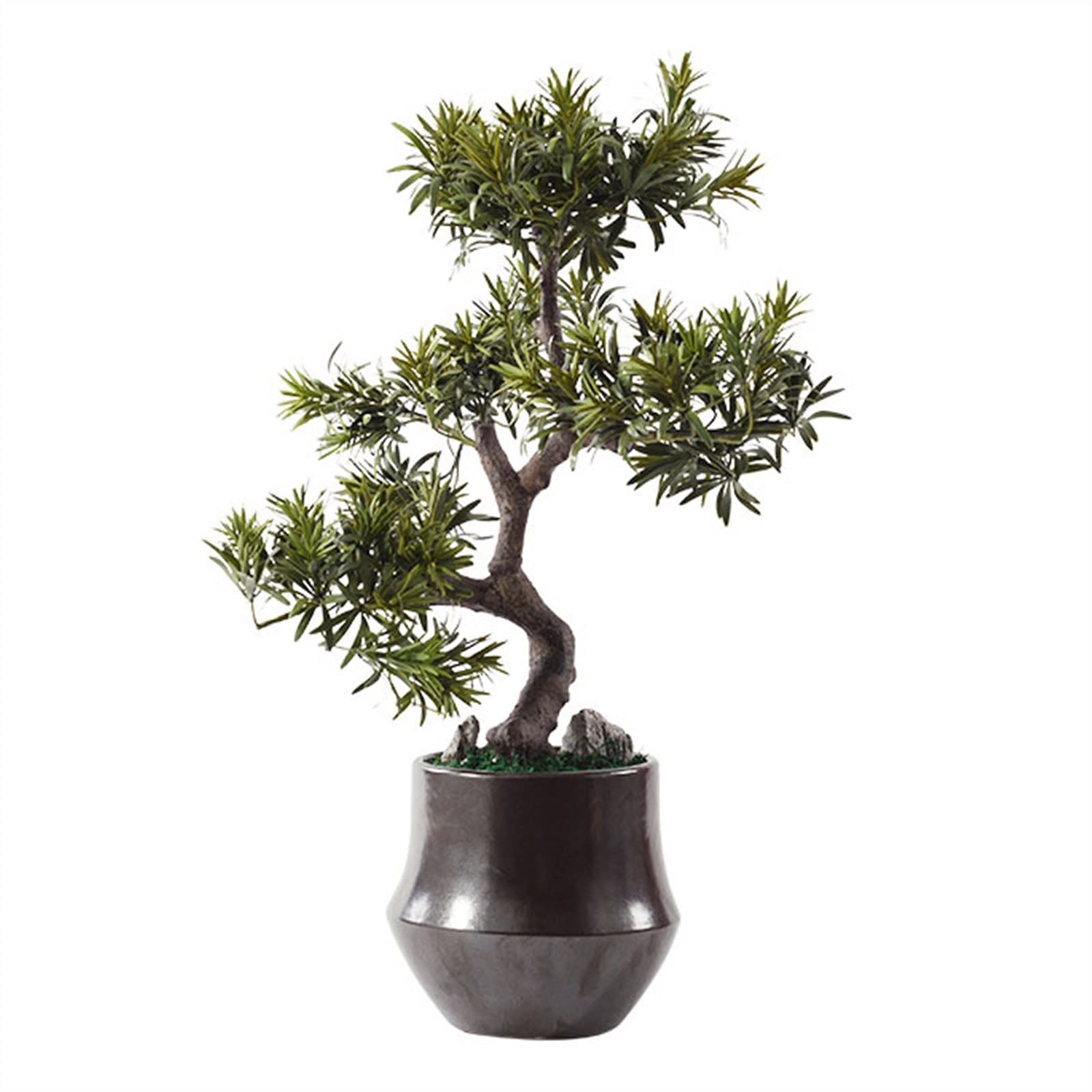 HCZKIUJY Artificial Bonsai Tree 26Inch Artificial Plants Bonsai Tree Indoor Outdoor Bonsai Ornament Living Room Entrance Ceramic Pot Plant for Home, Office Decoration Fake Plant Decoration