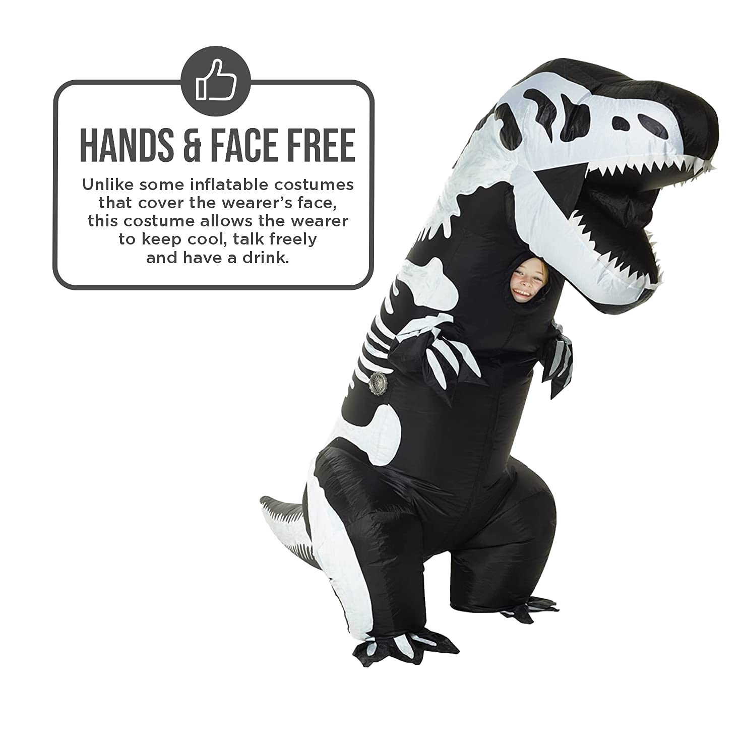 Morph Giant TRex Skeleton Inflatable Kids