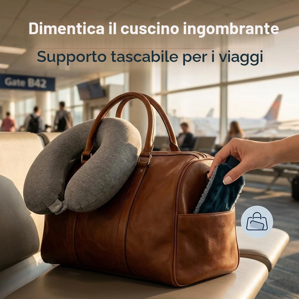 SeatSleeper L'alternativa al cuscino da viaggio che impedisce il dondolio della testa – Cinghie per la testa dell'aereo e fascia di supporto per la testa dell'auto ideale per viaggiare in posizione
