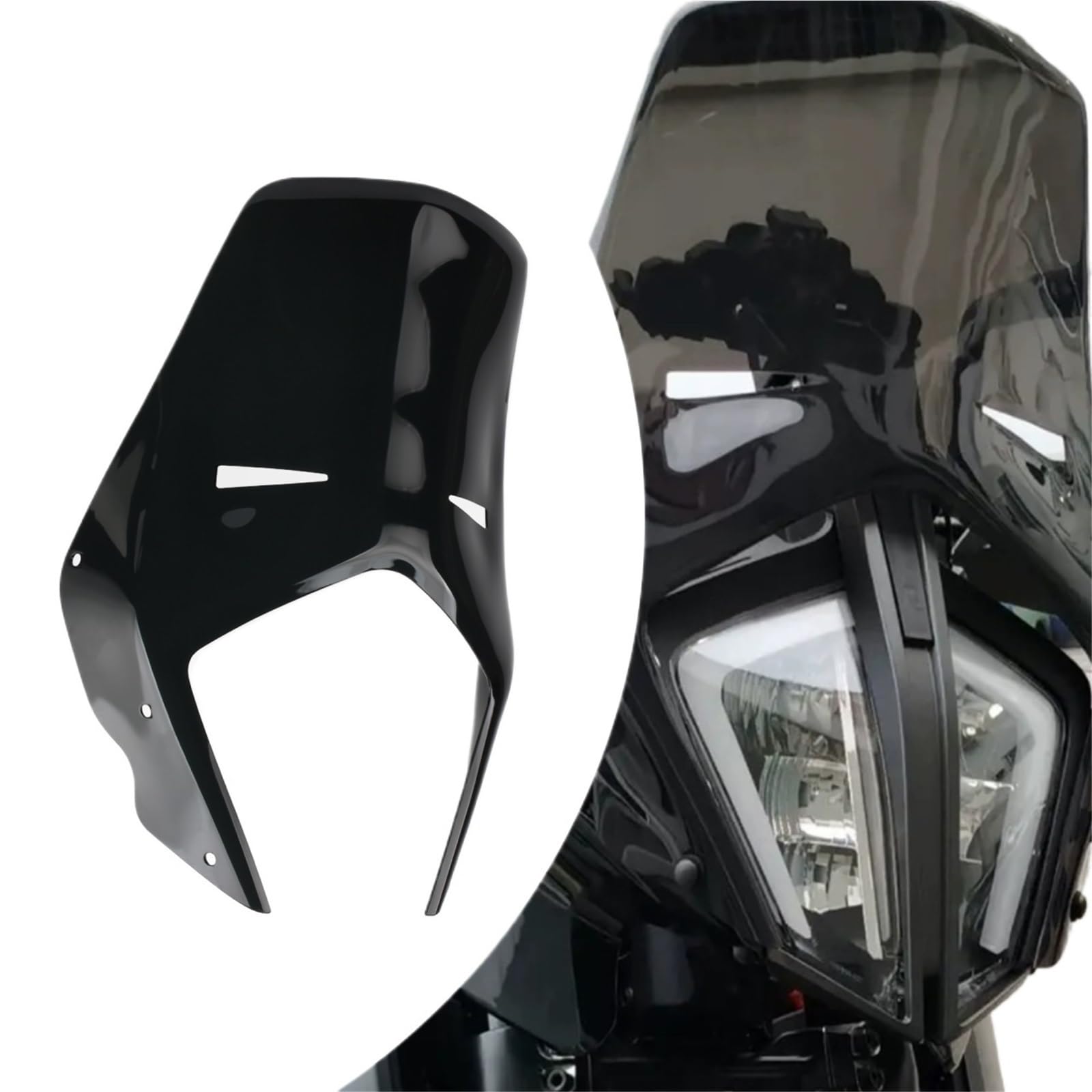 Przednia szyba motocyklowa Pasuje Do Rajdowych Osłon Szyby Przedniej Fairing Akcesoria Moto Adventure Szyba Przednia Motocykl Z Tworzywa Sztucznego(GRAY)