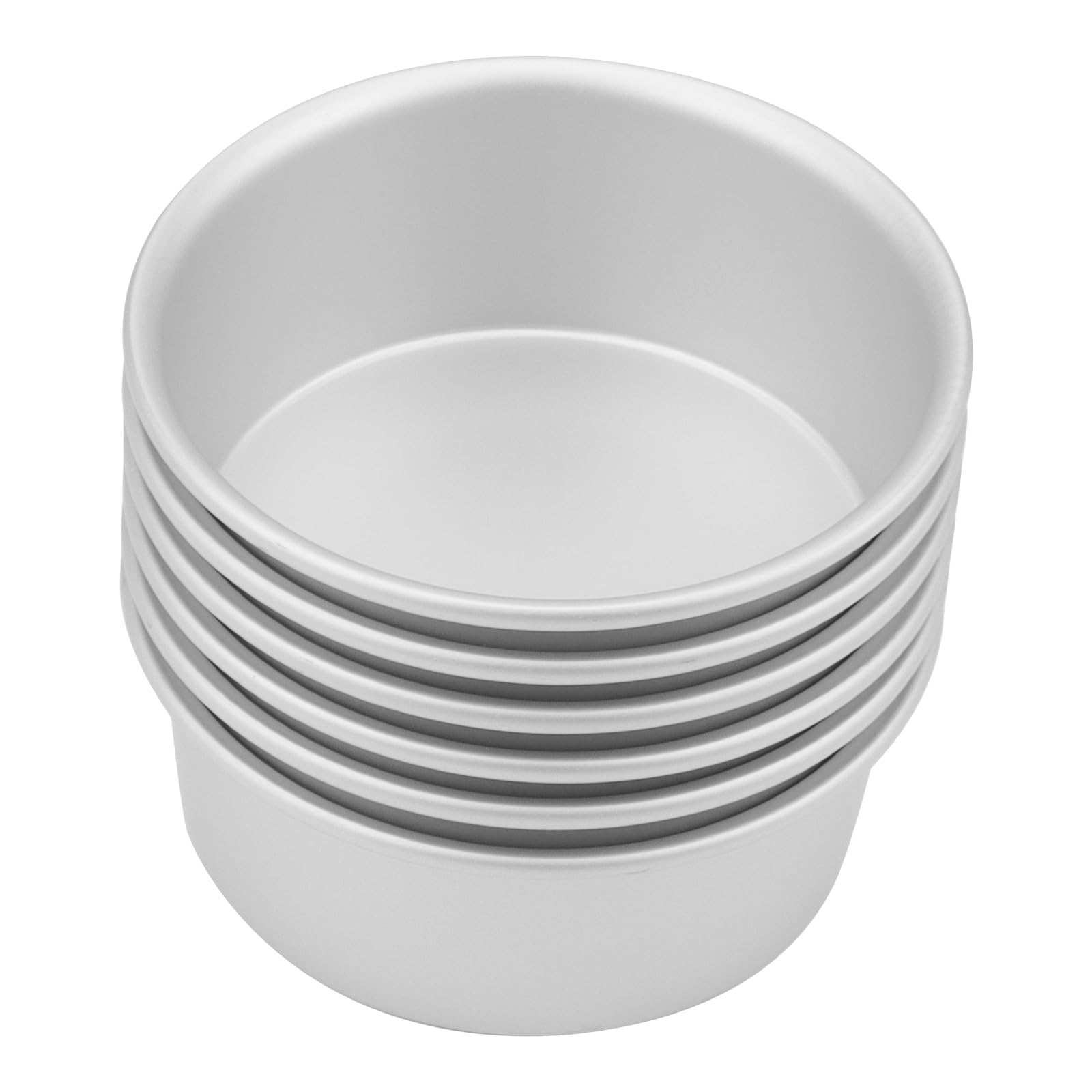 SOUJAP 12 mini stampi rotondi in alluminio per torte, 10,2 cm, design unico per matrimoni, compleanni, pane e dessert