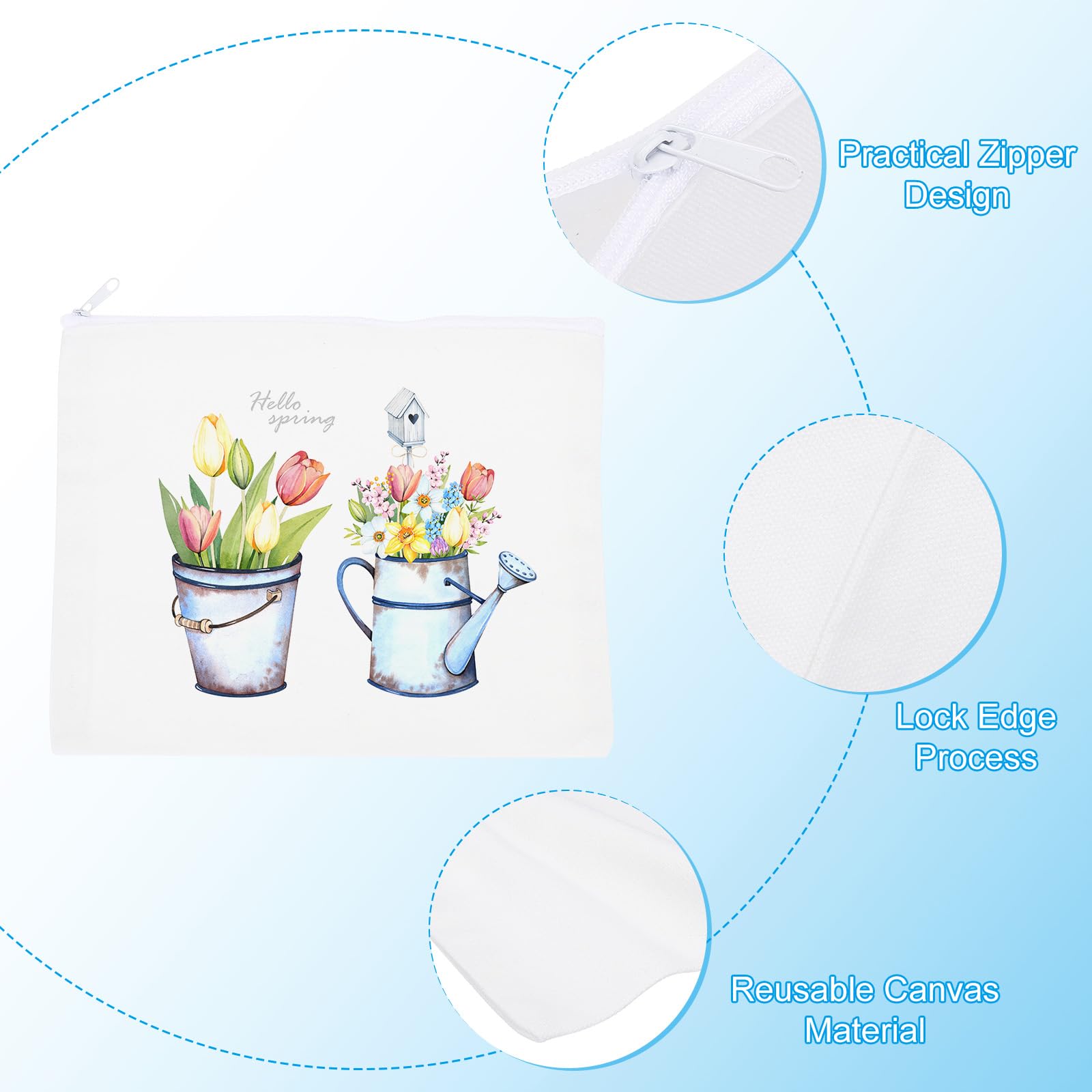 PATIKIL Sublimation Makeup Bags - Image 3