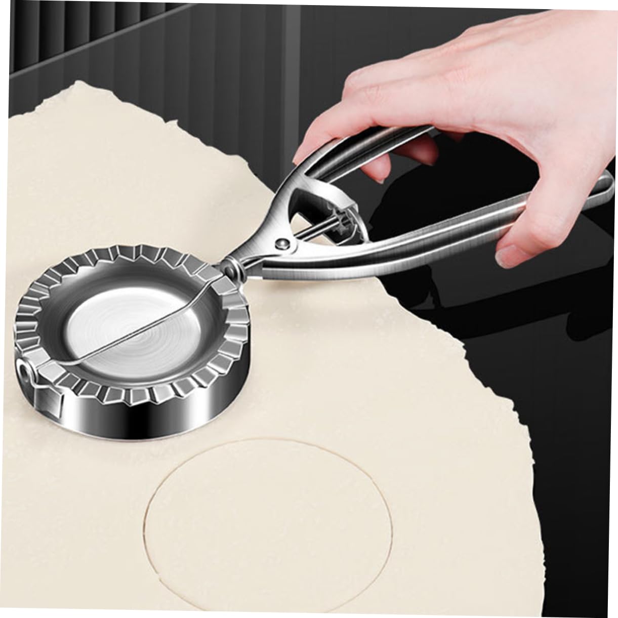 SOLUSTRE Dumpling Maker Manual Press Mould for Easy Dumpling Skin Creation for Home Cooking and Restaurant Use Space-saving Design and Convenient Tool