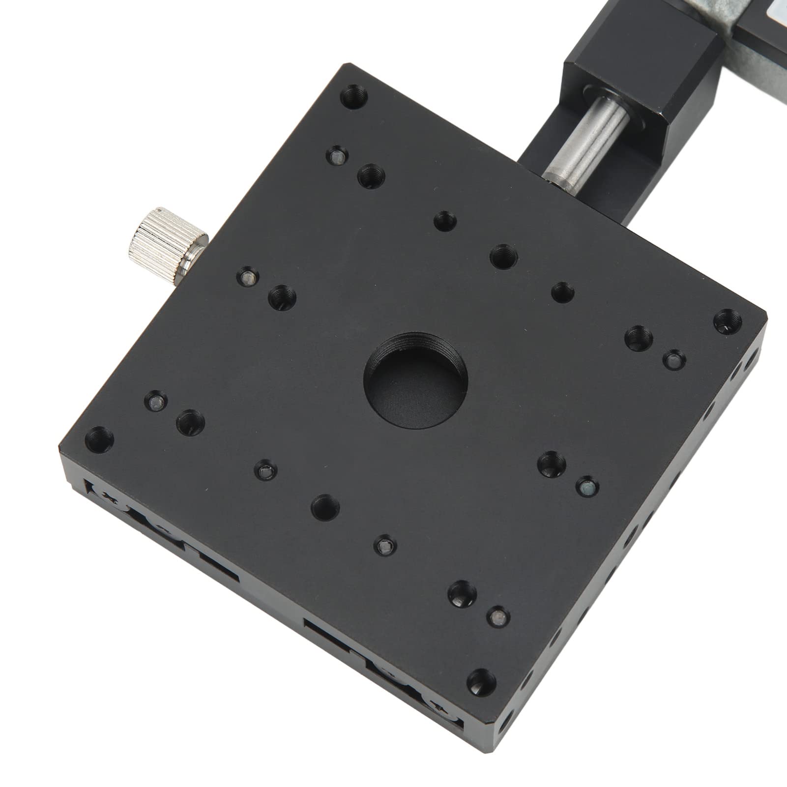 X-Achsen-Schiebetisch, Digitalanzeige-Mikrometer, manuelle lineare Feinjustierplattform, hochpräziser Trimm-Tisch aus Aluminiumlegierung 80x80mm für die optische Ausrichtung im Labor