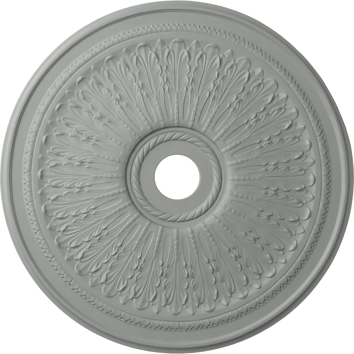 Ekena Millwork CM29OA Oakleaf Ceiling Medallion, 29 1/8"OD x 3 5/8"ID x 1"P (Fits Canopies up to 6 1/4"), Factory Primed