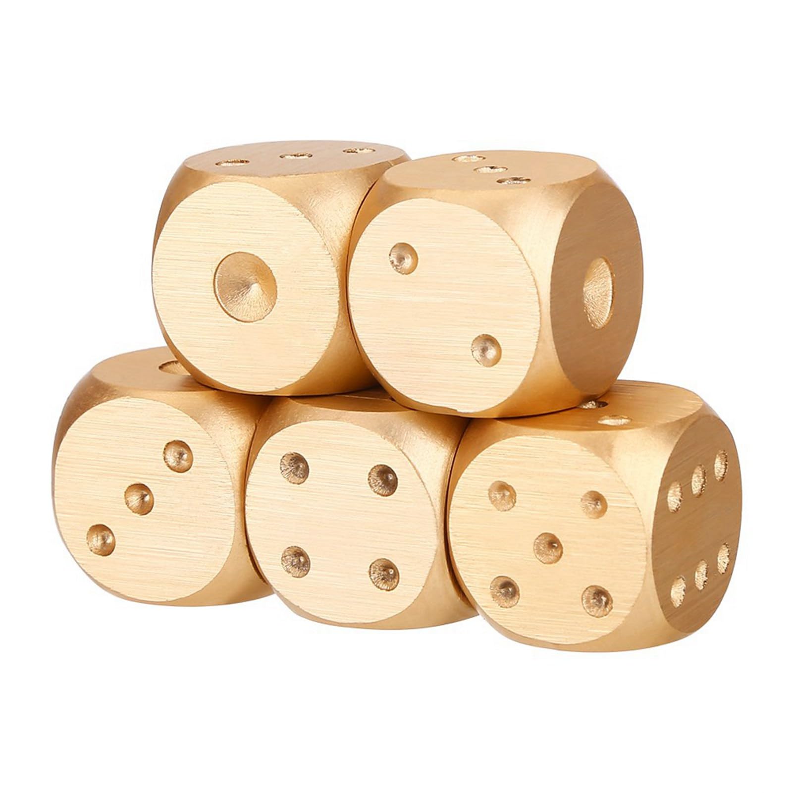 5-teiliges Luxus-Tischspiel-Würfelset aus Aluminiumlegierung mit Aufbewahrungsbox für DND, D&D, Poker, Familienspiel, Nacht, Gold, Silber, Optionen (Rechteck)