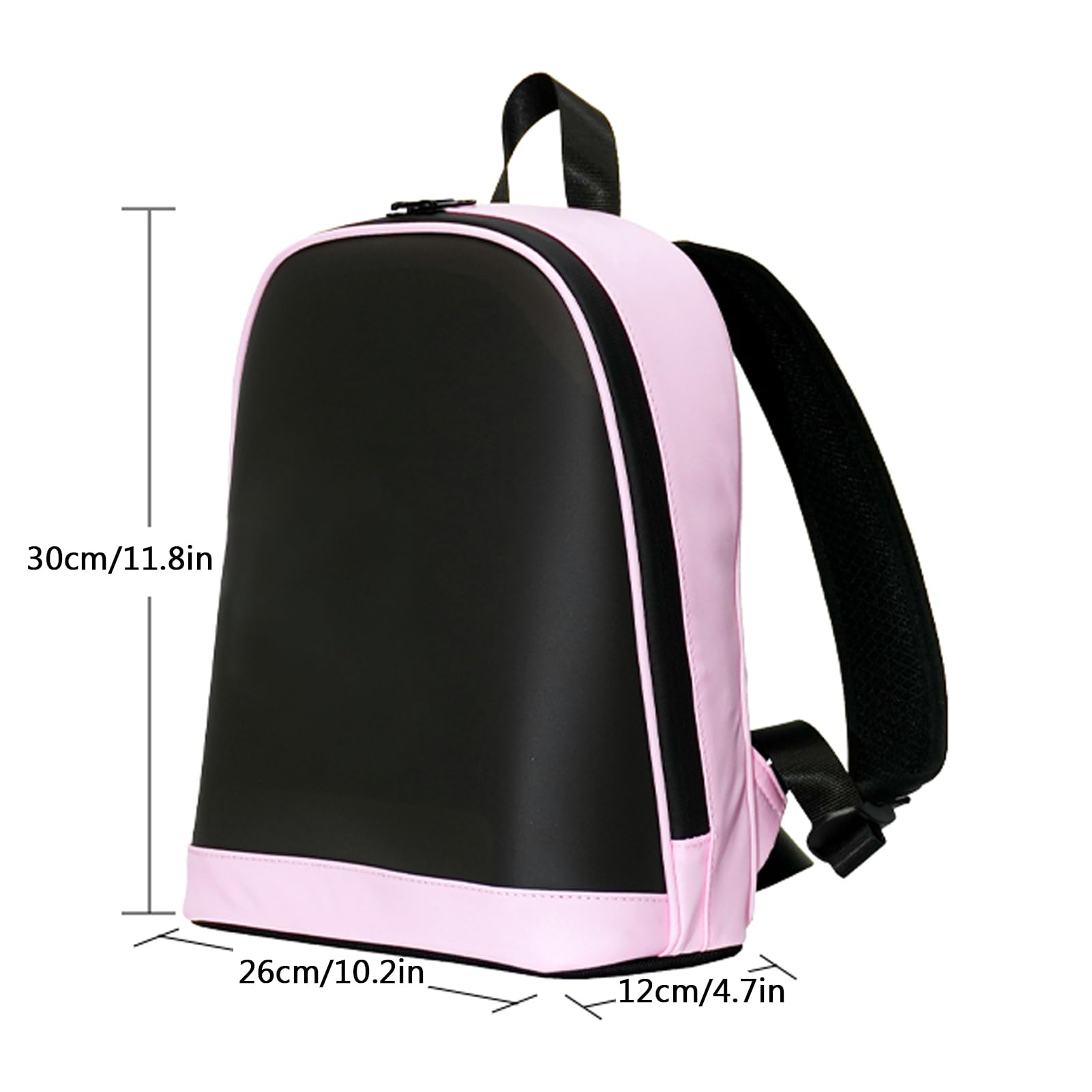 Gugxiom LED-Rucksack, App Controlled Light Up Rucksack, 64x64 High-Cloar-Bildschirm mit DIY-Display für Reisen Im Freien und Werbung (PINK)