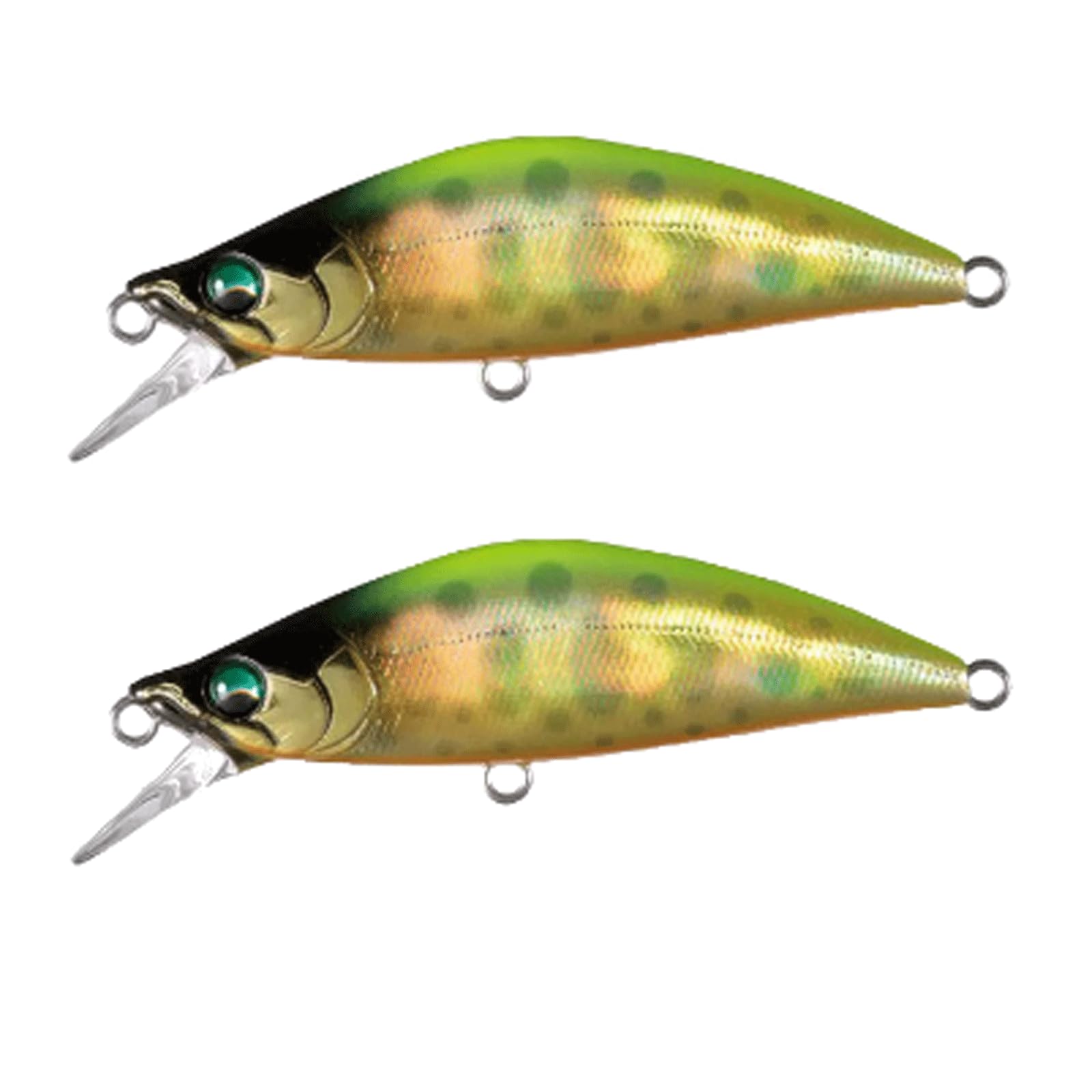 IvyLoutish Fishing Lure Bait 2 Pcs Mini Sinking Minnow Wobblers Fishing Bait 5cm 5.2g Trout Artificial Plastic Hard Bait Crankbait Bass Fishing Tackle Fishing Tackle