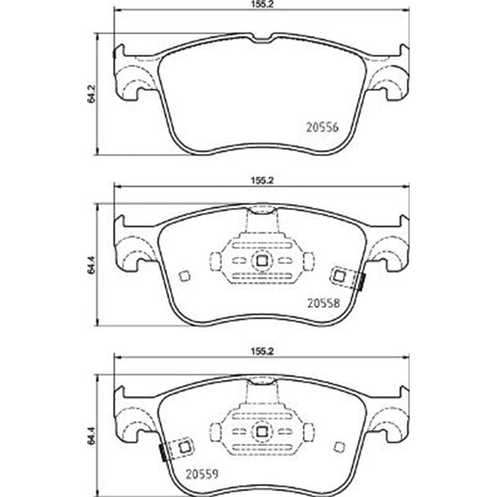 BREMBO Kit pastiglie freno, Freno a disco P24218 Compatibile con: FORD FOCUS IV, FOCUS IV Stufenheck, FOCUS IV Turnier, KUGA III