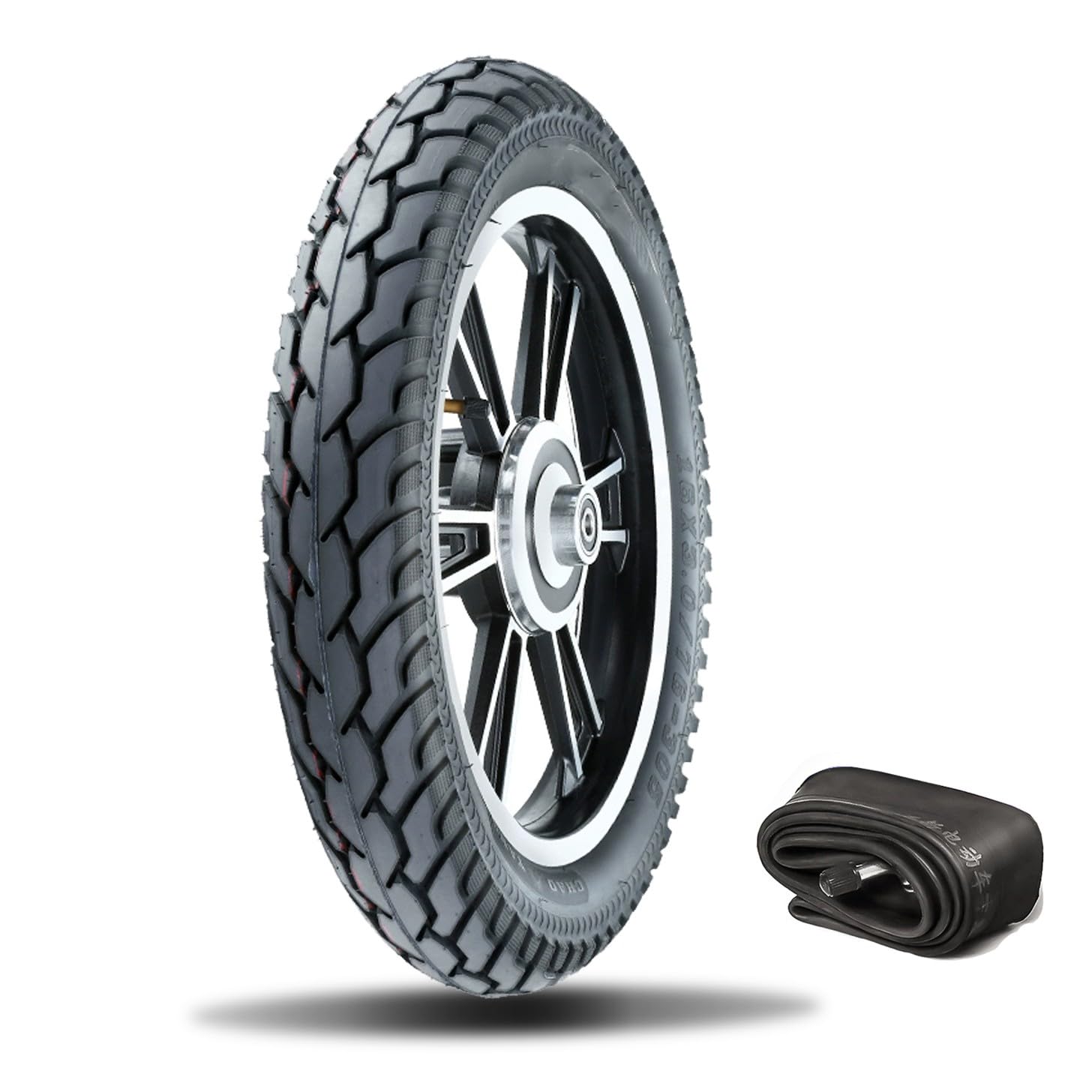 Electric Bike Tire 16x2.125/2.50/3.0 fits on 12 Inches Rim Includes Inner Tube Compatible with E-Bikes, Scooters, Mopeds, Folding Bikes, 16x2.15 16x2.50 16x3.0 Bicycle Tires and Tubes(16x2.125)