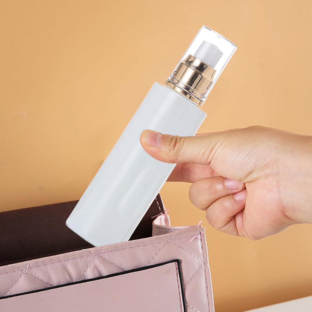 2PCS 100ml/3.3oz White Glass Lotion Pump Bottles with Gold Cap Empty Refillable Liquid Soap Dispenser Press Bottle Cosmetic Container for Essential Oils Cream Emulsion - Image 6