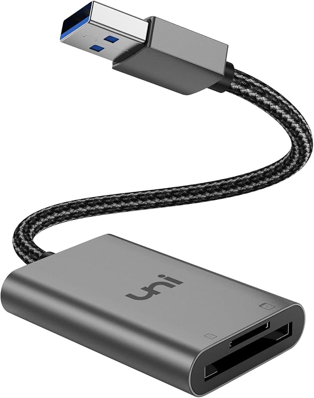uni SD Card Reader, High-Speed USB 3.0 to Micro SD Card Adapter for Laptop | PC, Aluminum Computer Memory Card Reader Dual Slots, for SD/SDXC/SDHC/MMC/Micro SDXC/TF/Micro SDHC