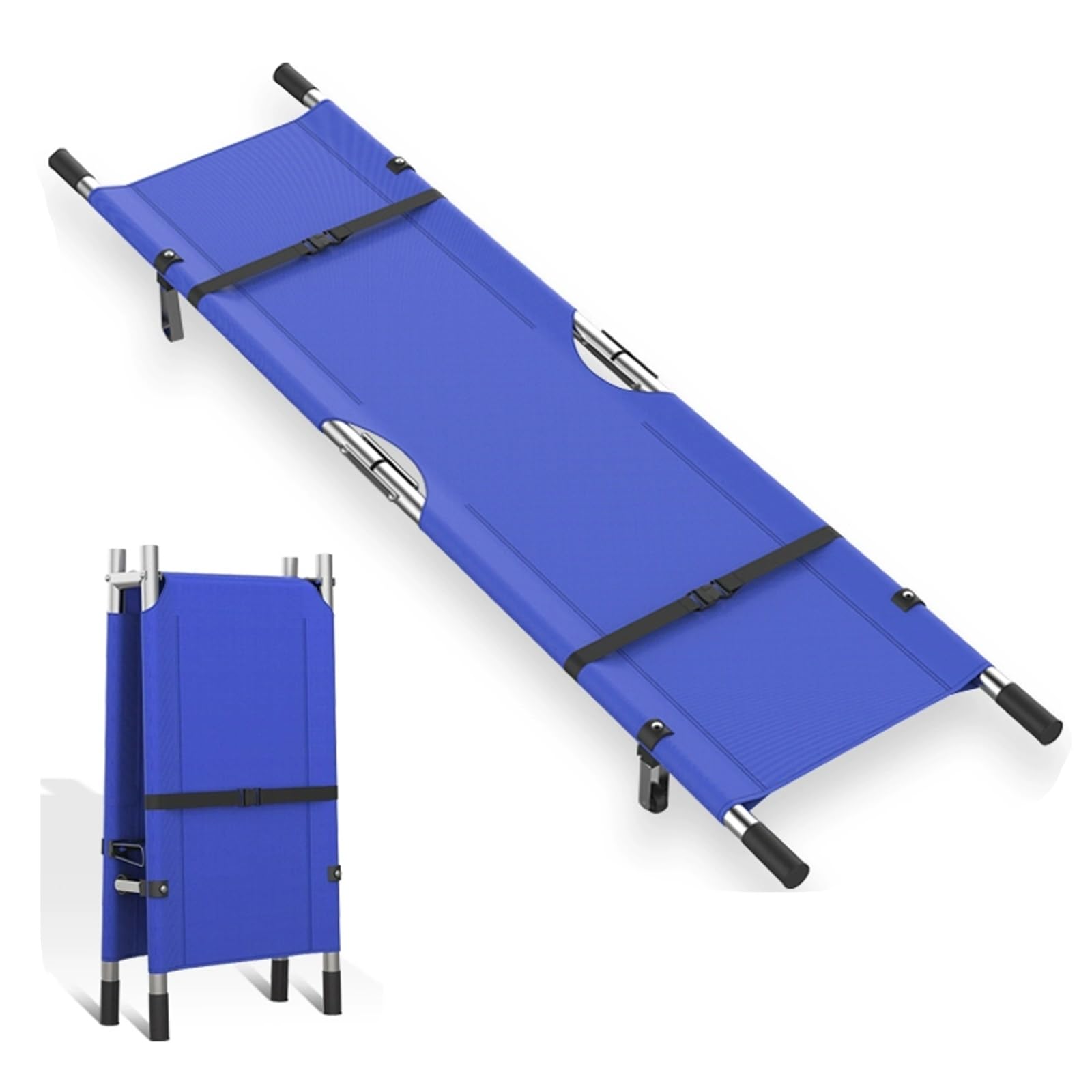 SWENEEN Portable Folding Stretcher, Emergency Rescue Stretcher,Search And Rescue Equipment,Hospital First Aid Equipment,Carrying People Up The Stairs,Blue