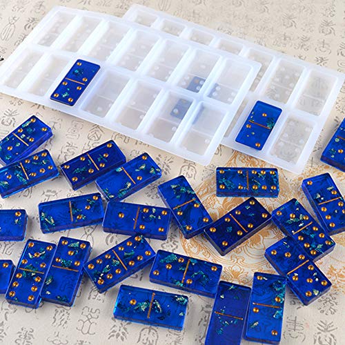 Moldes de silicona para hacer dominós, 2 piezas miniatura 6