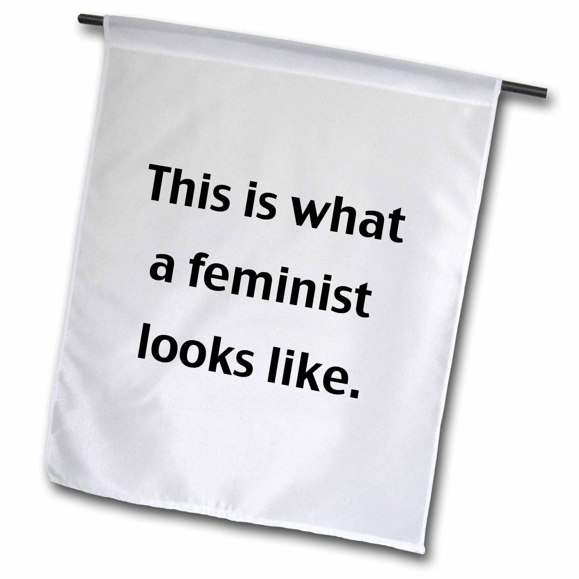 3dRose fl_112242_1 This is What a Feminist Looks Like Garden Flag, 12 by 18-Inch