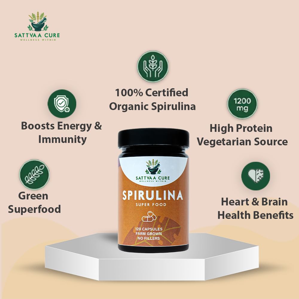 100% Organic Spirulina Tablets | 120 Tablets | Immunity, Energy & Detox Support | Rich in Protein & Antioxidants | No Preservatives & Pesticides — Amazon image 7