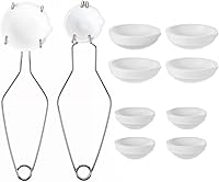 Tobeelec 10-Pc Ceramic Quartz Crucible Melting Kit with Tongs - Gold Silver Copper Melting for Jewelry Casting & Refining