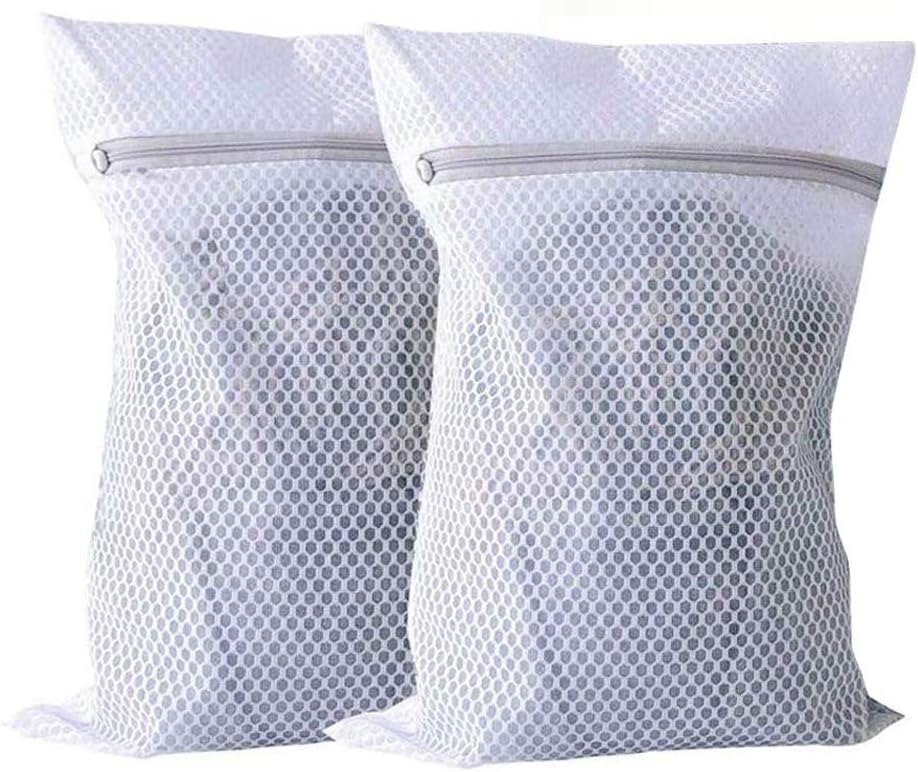 Consejos para Comprar lavadora de ropa EASY al mejor precio. 46 2PCS Bolsas Grandes de Malla para la Ropa, 60x60cmReutilizable Zpped bolsa de red para lavadora, utilizado para bolsas de zuecos de viaje y Unwear/Clothes/Soks
