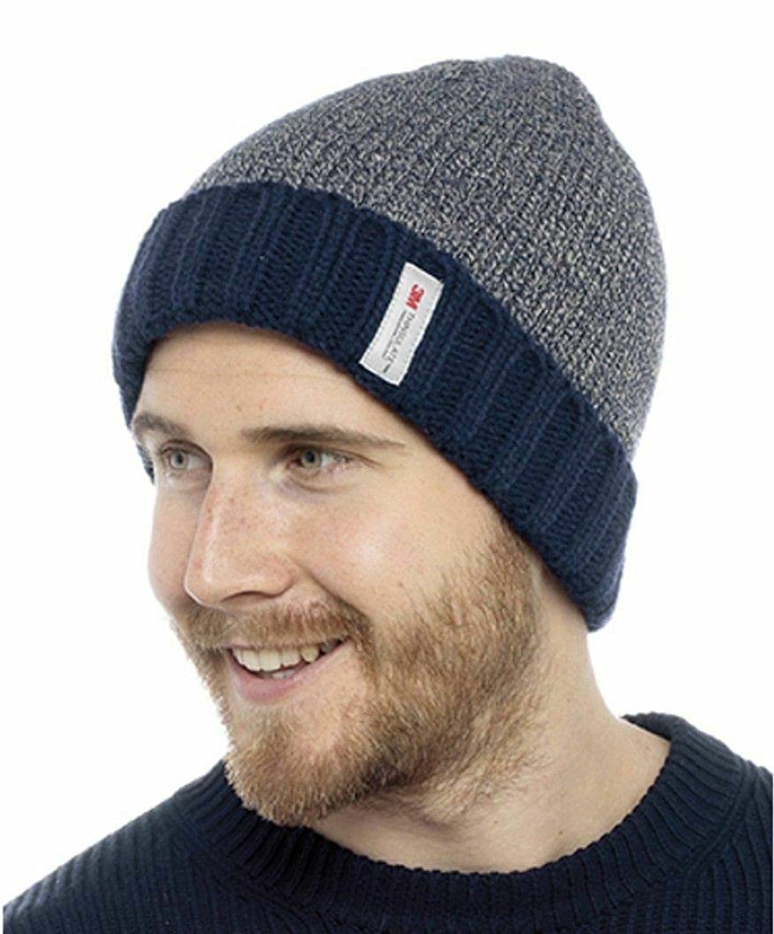 undercover lingerie Mens Heatguard Thinsulate Knitted Beanie GL605 Navy