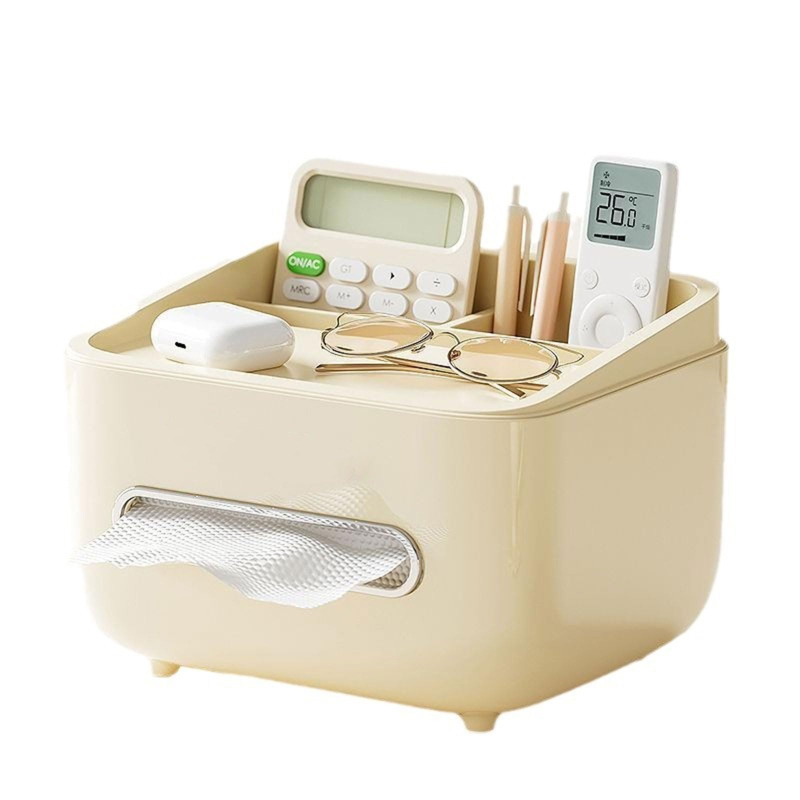 Pbiyxqc Conventional Tissue Box And Organizers Holder For Home Sturdy Tissue Box With Integrated Storage For Small Items Household Storage