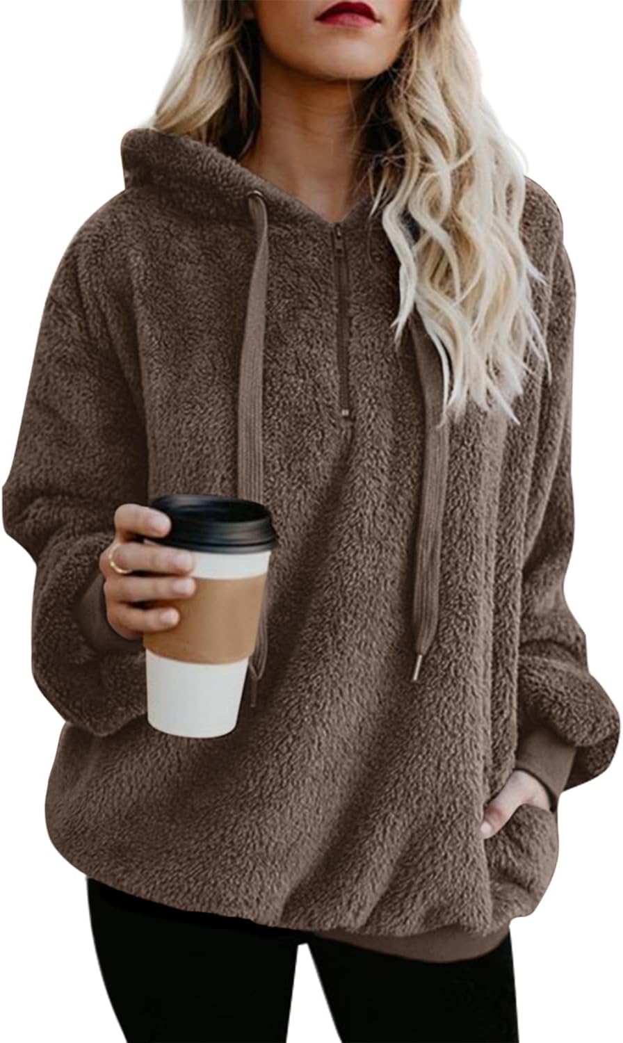 Abercrombie and fitch sherpa hoodie Clearance