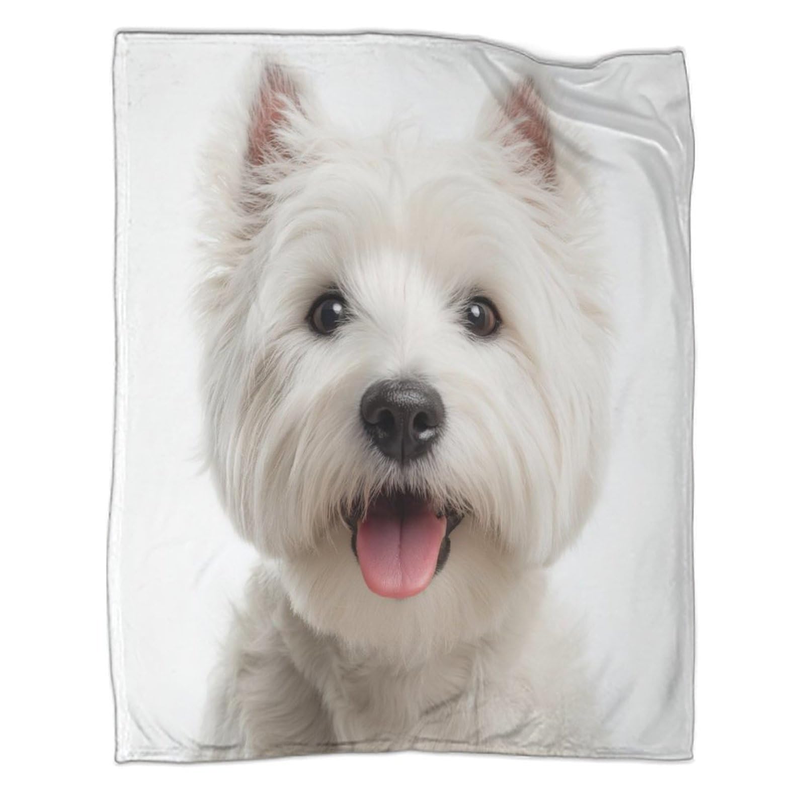 West Highland White Terrier couverture polaire flanelle de haute qualité 100x130