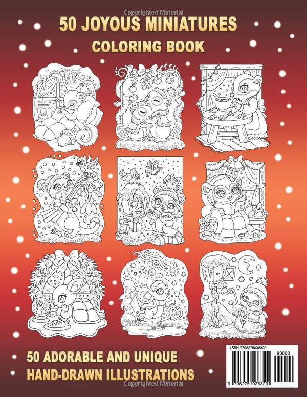 50 Joyous Miniatures Coloring Book image 3