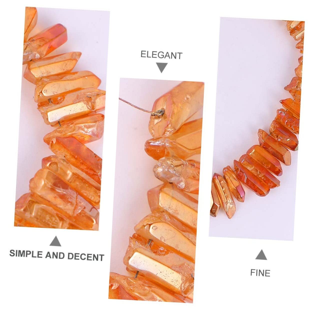 DIYEAH 3ensembles Kit De Pour Boucles Oreilles Ensemble De Cristaux Orange Pour Accessoires De Bijoux Fait Main Pour Délicates