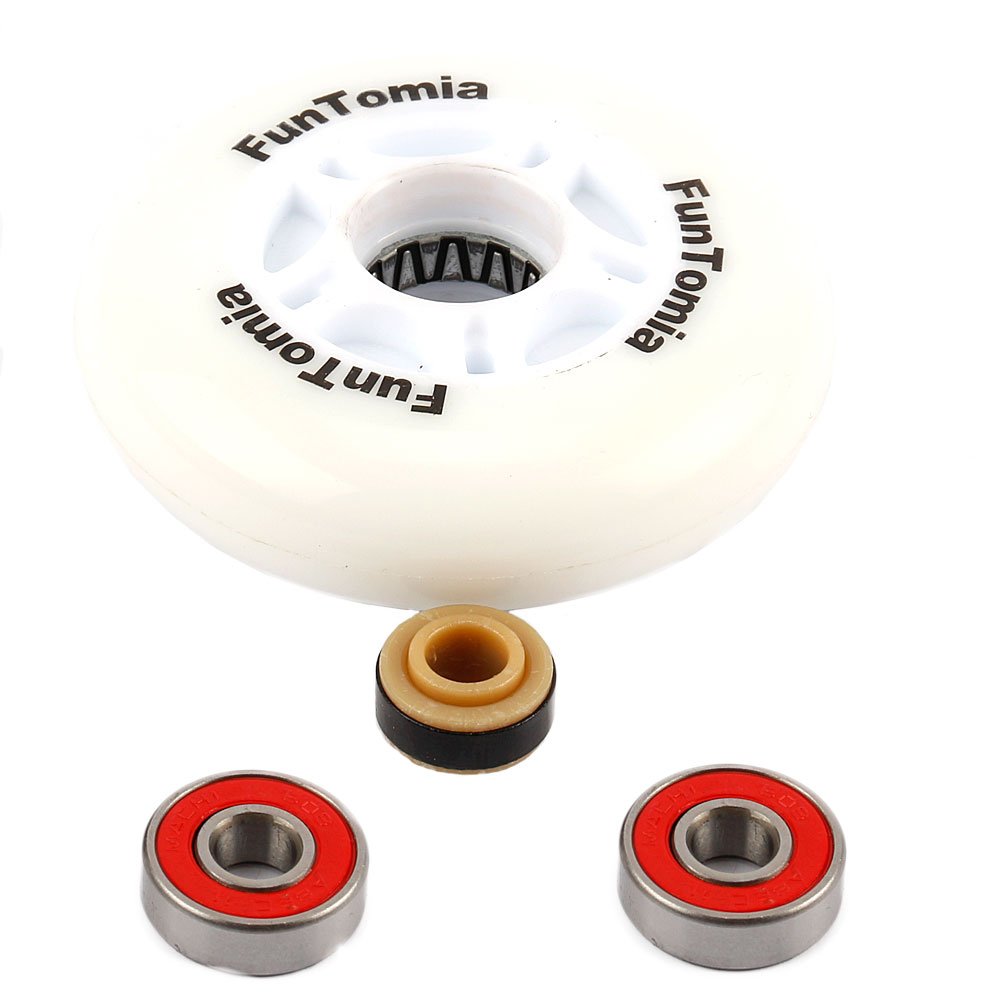FunTomia 2 x Marque Roues Lumineuses à LED pour waveboard avec roulement à Bille de ABEC - 11–Roues roulettes