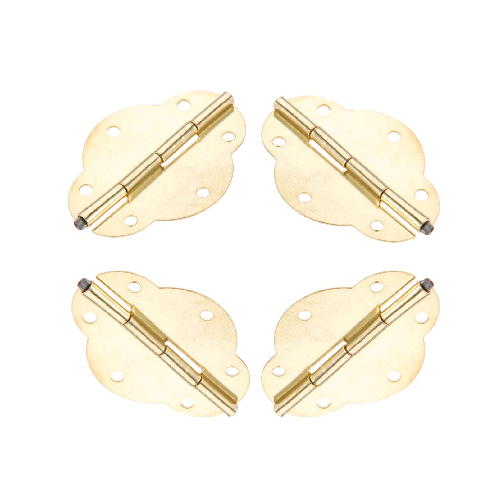 Nvsfzgiyg One Color Antique Hinges,Bronze Decorative,Wooden Box Hinge,4Pcs 46 * 35Mm Gold Furniture Cabinet Drawer Door Butt Jewelry Vintage