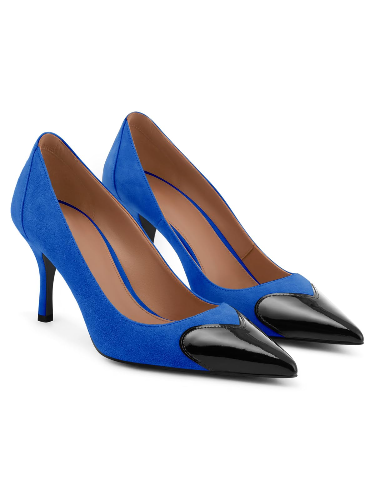 Coutgo Womens Closed Pointed Toe Pumps Heart Stiletto High Heels Wedding Bride Dress Shoes