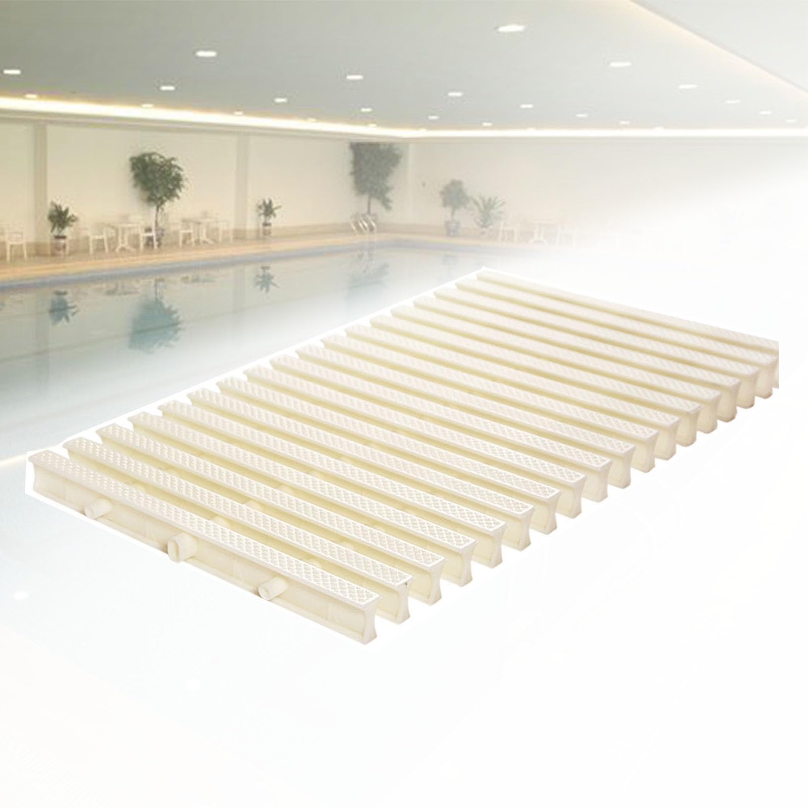 Grille de trop-plein pour piscine : lot de 2 plaques de drainage de 15 cm réglables