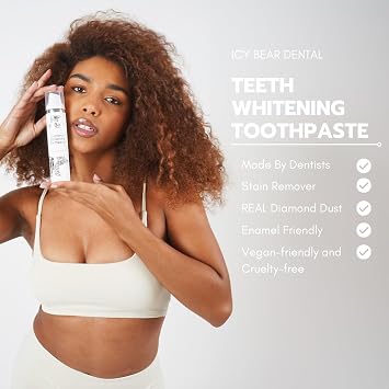 ICY Bear Dental Ultimate Teeth Whitening Bundle - Sonic Electric Brush, Whitening Strips, Diamond Dust Toothpaste, Up to 10 Shades Whiter Teeth