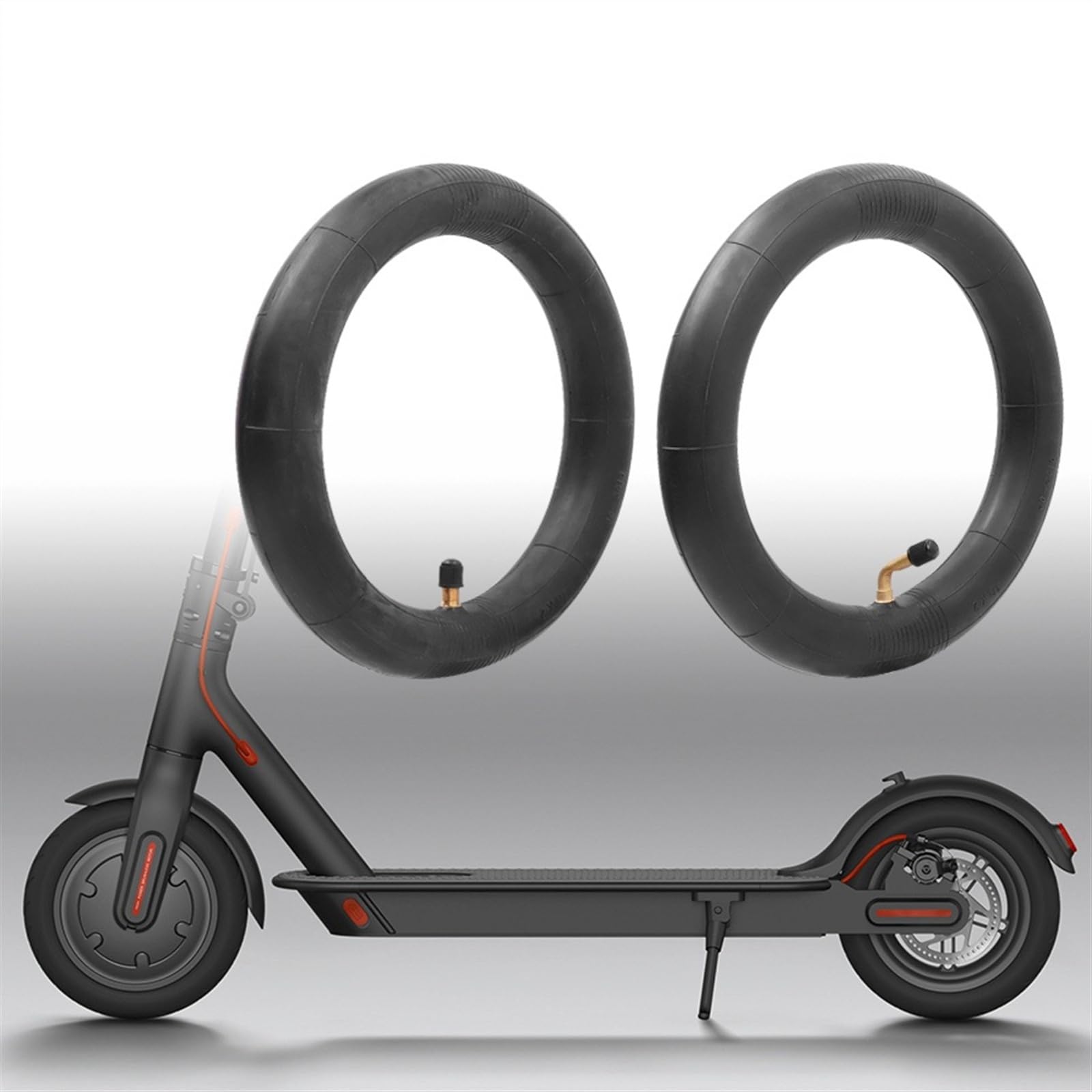 Gomme Monopattino Elettrico,Pneumatico Solido Camera d'aria gonfiabile/pneumatico esterno da 10 pollici Uso apto para scooter elettrico, pneumatici fuoristrada(2pcs Outer red)