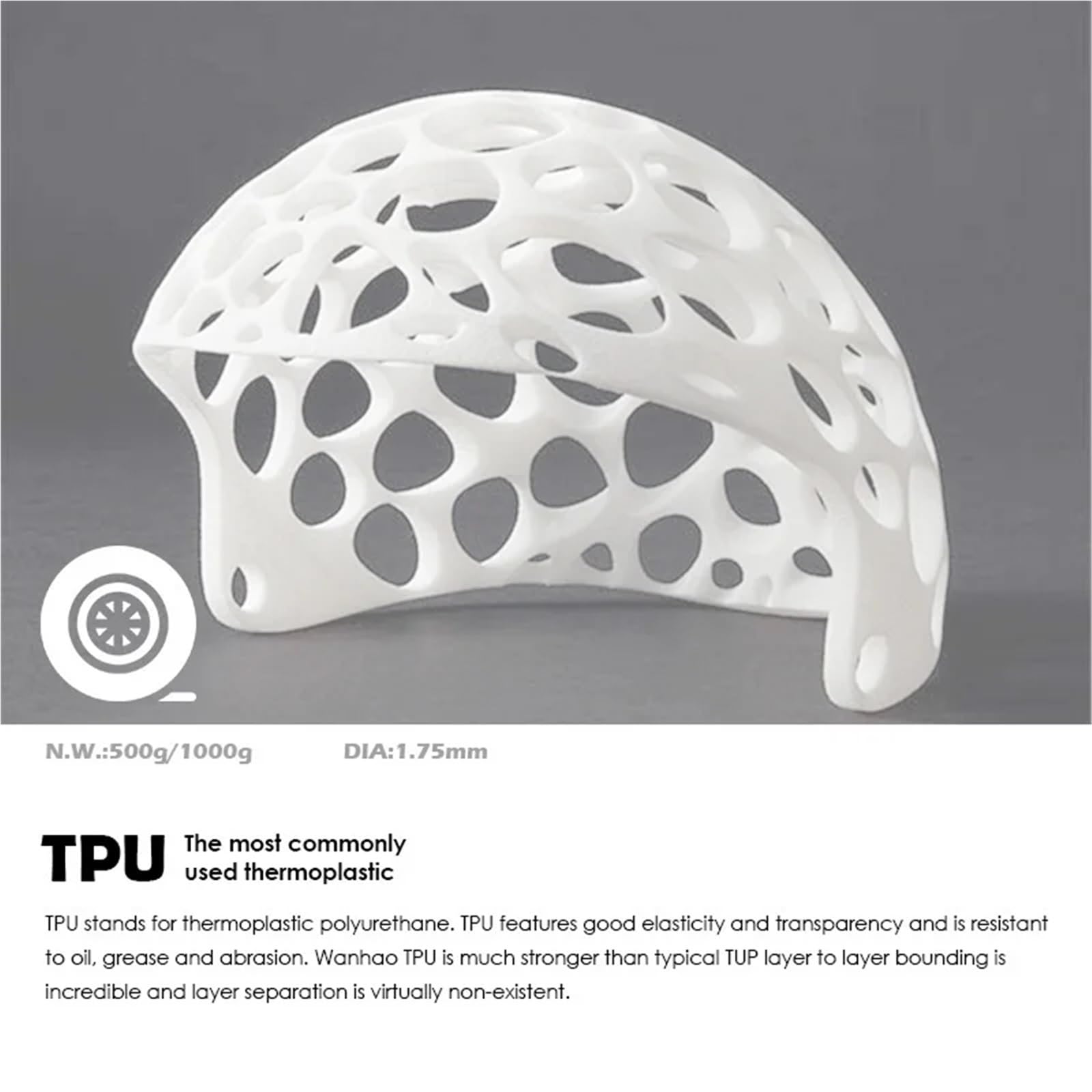 1.75mm Flexible TPU White 3D Printer Filament 1.75mm 200g 500g 1kg Elastic TPU black Material Extrudeuse Filament 3D Sublimation (TPU Green 1Kg)