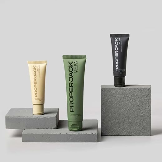 Trio Anti Ressecamento Masculino - Skincare Masculino - Proper Jack - Solução para Peles Ressecadas