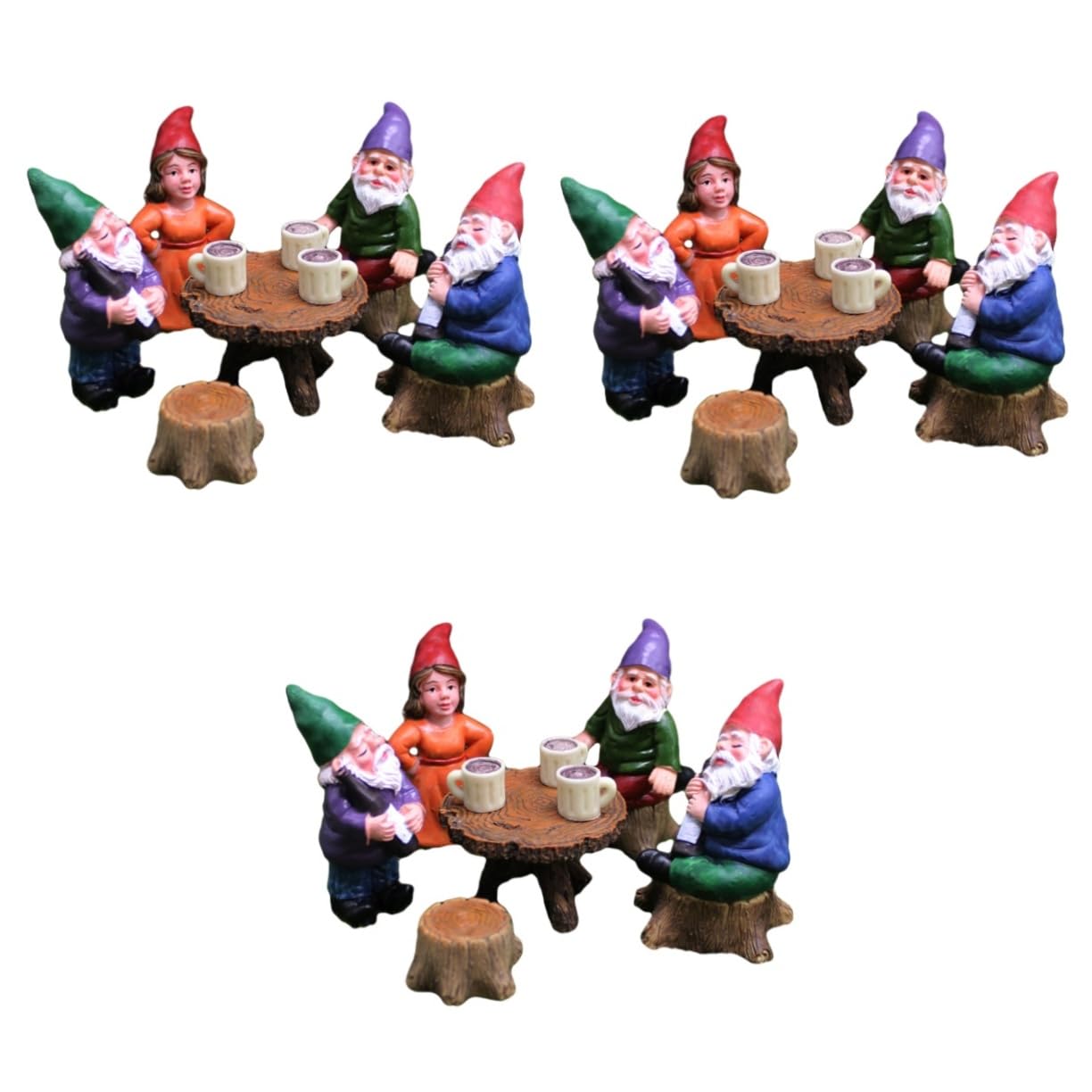 BESPORTBLE 3stücke Dwarf Garden GNOME Statue Set Lustige Gartenzwerge Für Garten Deko Teiliges Set Handgefertigte Figuren Für Außenbereich Dekoration Für Weihnachten Und Andere Anlässe