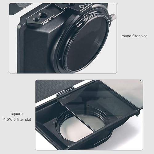 Miniatura 6 de Tilta Mini caja mate  Adaptador de varilla de 0.591 in y 4 adaptadores de lente  Ligero  Soporte de filtro  Bandera superior  Soporte de zapata fría