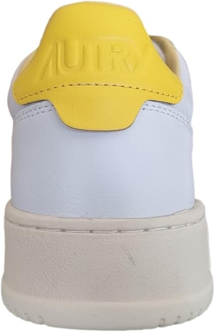 AUTRY Medalist Match AULM ML07 Mens White & Yellow Leather Sneakers