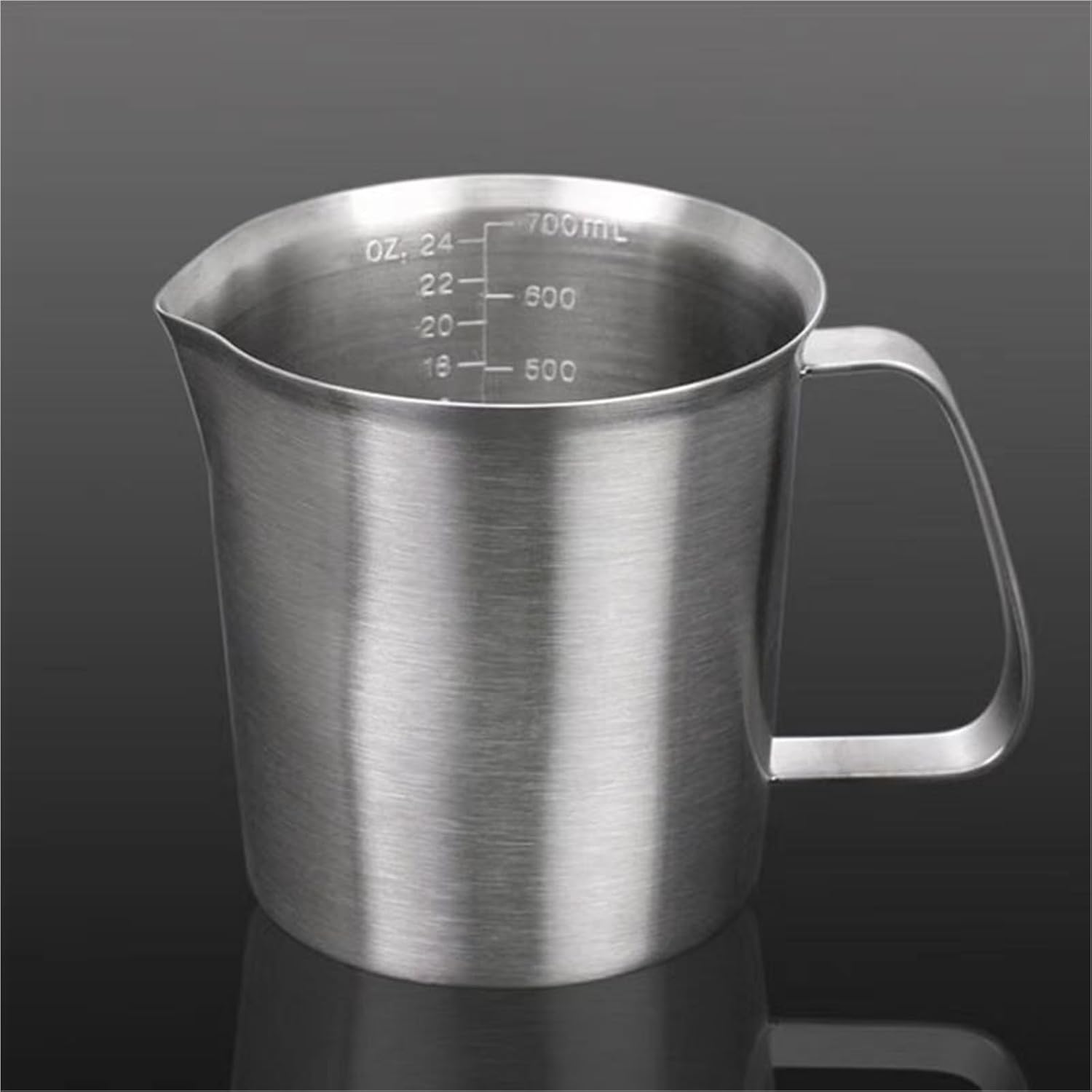 304 stainless steel wide mouth measuring cup with lid, graduated large milk, tea special(8-18W)