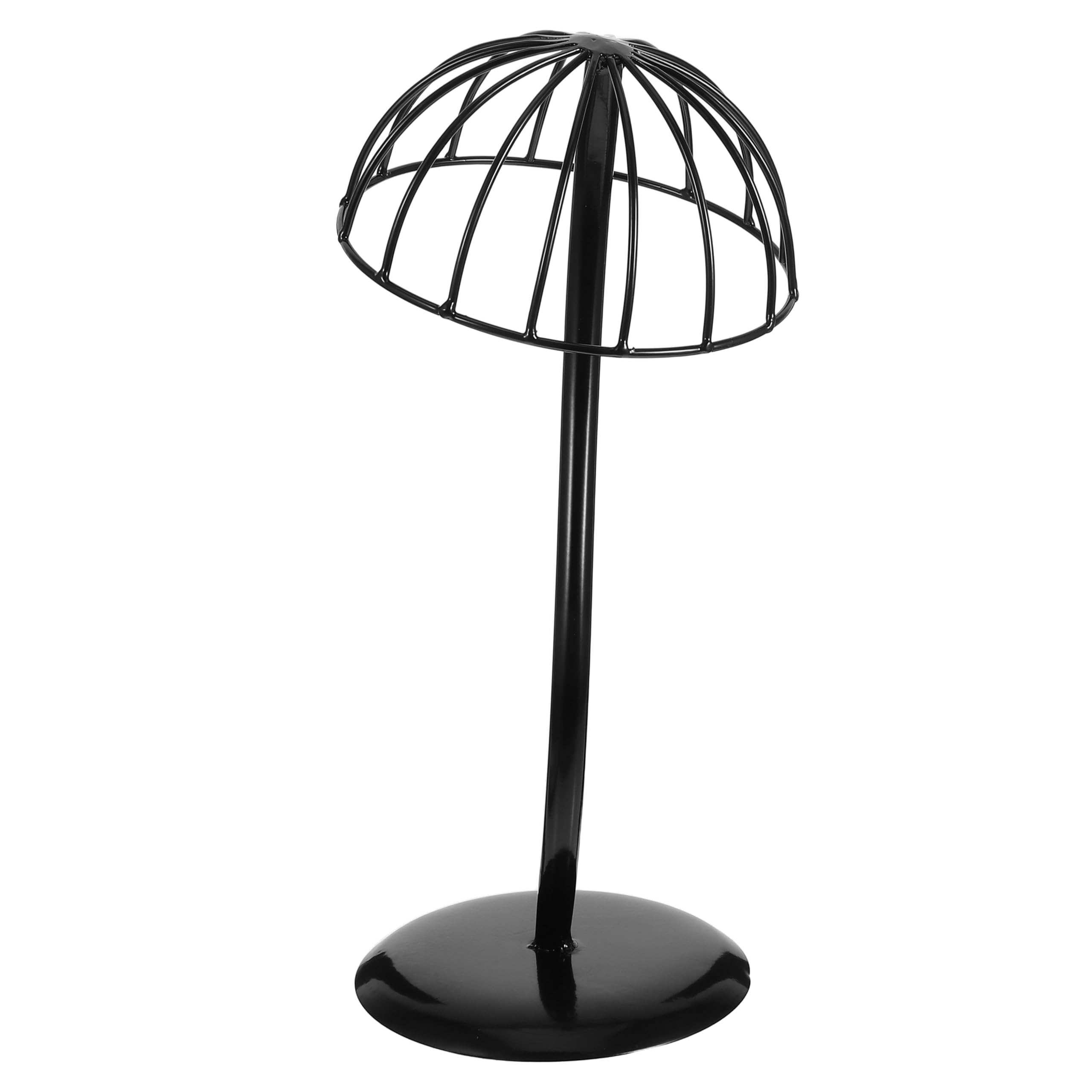 Présentoir à chapeaux dôme en métal noir support autonome